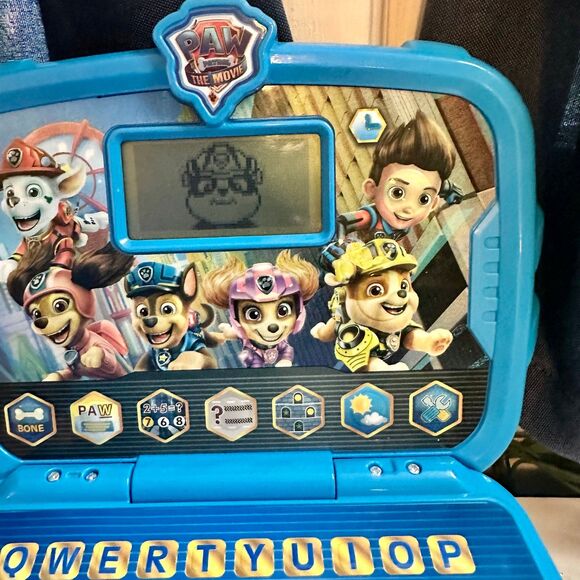 Paw Patrol The Movie Learning Tablet VTech Toy Laptop Game Ryder Skye WORKING - Picture 4 of 8